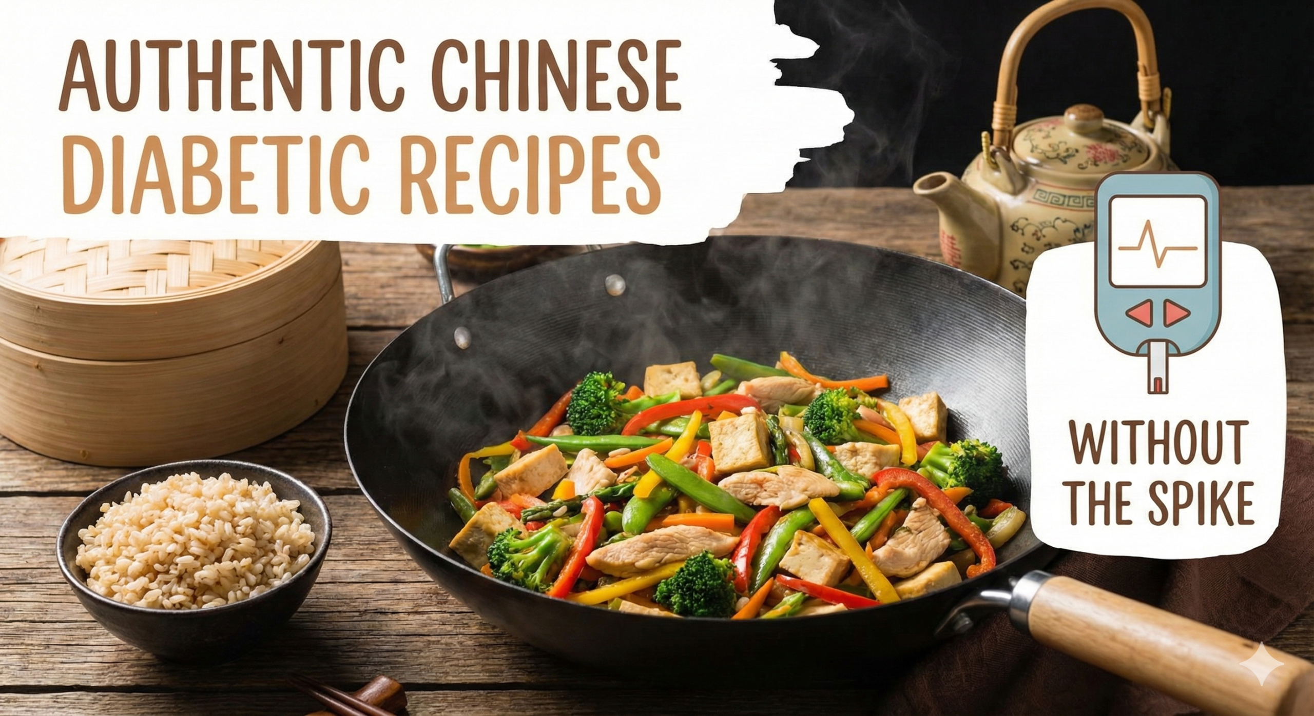 Sizzling wok with lean chicken, broccoli and low carb vegetables